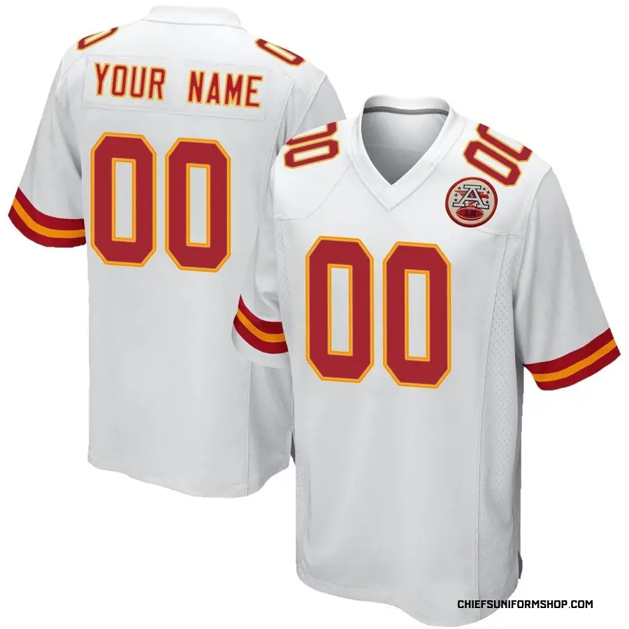 Nike Custom Kansas City Chiefs Men's Game White Jersey