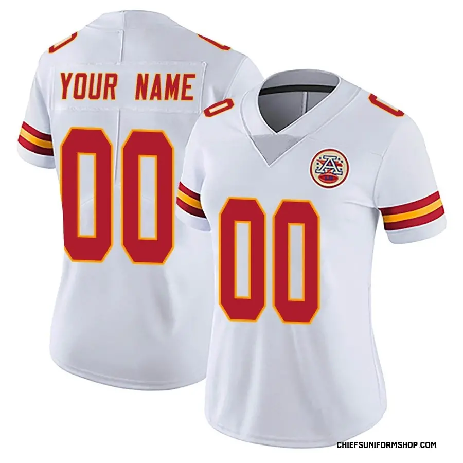 Nike Custom Kansas City Chiefs Women's Limited White Vapor Untouchable ...