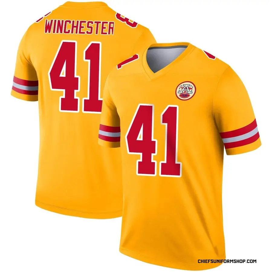 Nike James Winchester Kansas City Chiefs Men's Legend Gold Inverted Jersey